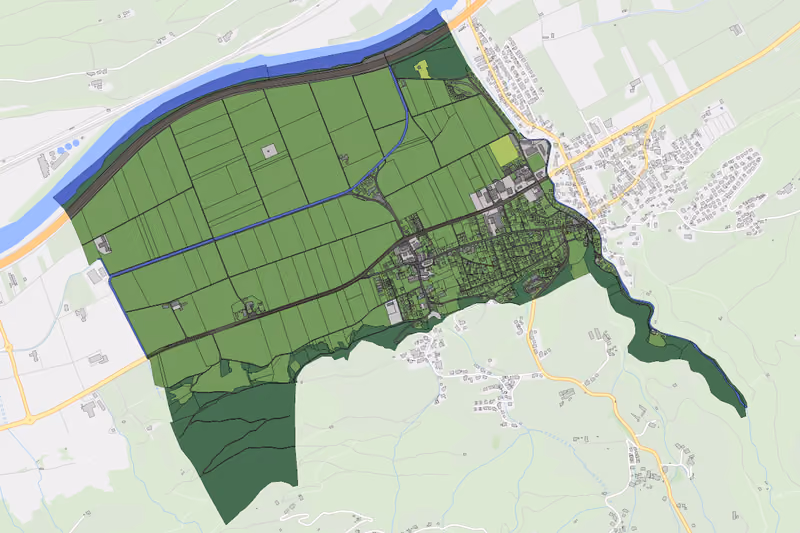 Kartenvorschau des Bodenverbrauchs der KG Kolsass