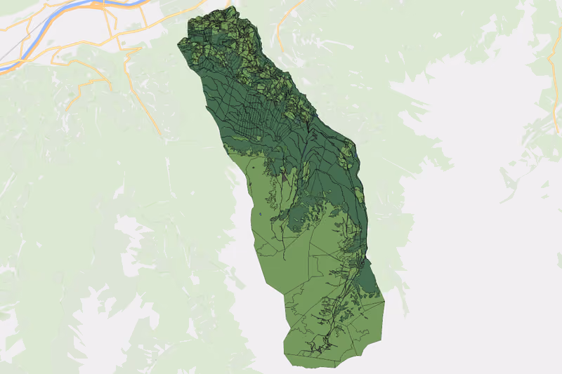 Kartenvorschau des Bodenverbrauchs der KG Kolsaßberg