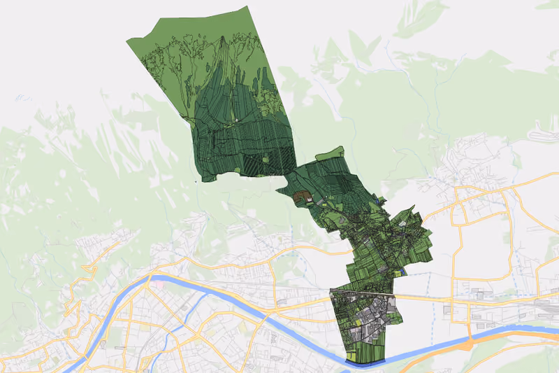 Kartenvorschau des Bodenverbrauchs der KG Rum