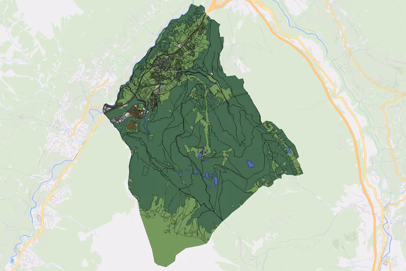 Kartenvorschau des Bodenverbrauchs der KG Mieders