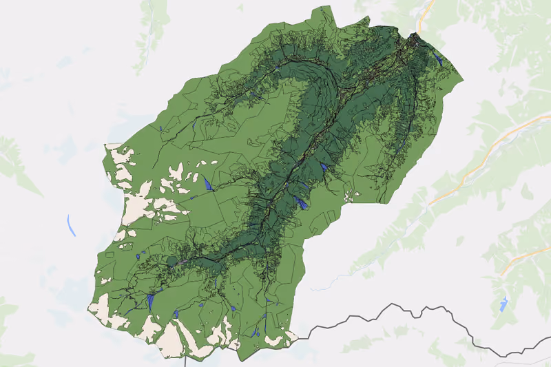 Kartenvorschau des Bodenverbrauchs der KG Neustift