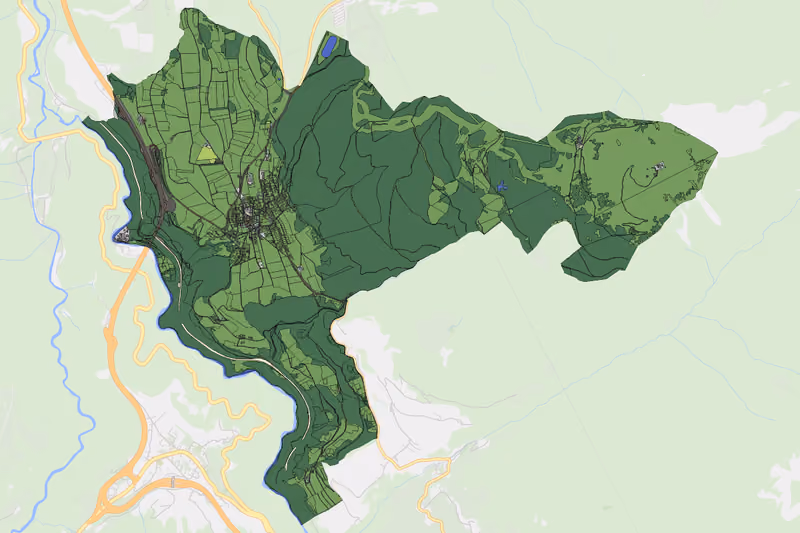 Kartenvorschau des Bodenverbrauchs der KG Patsch