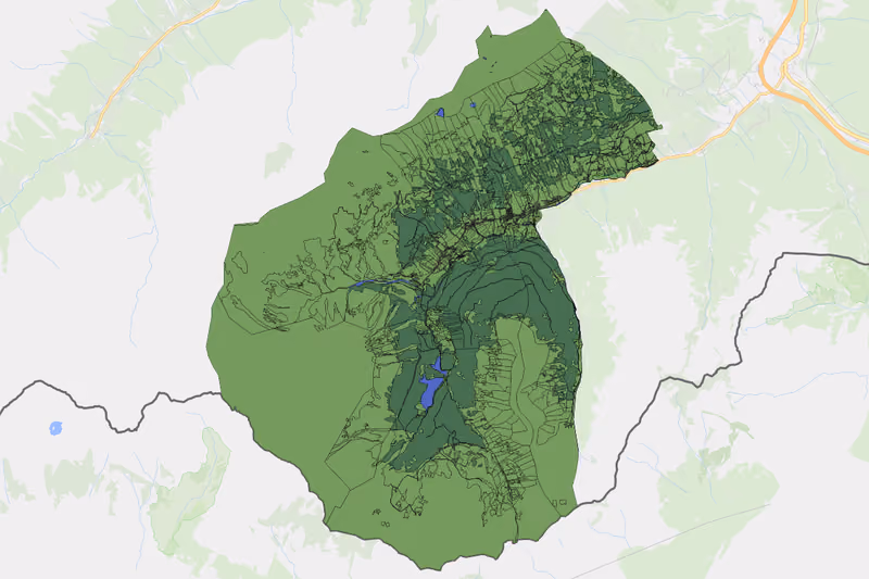 Kartenvorschau des Bodenverbrauchs der KG Obernberg