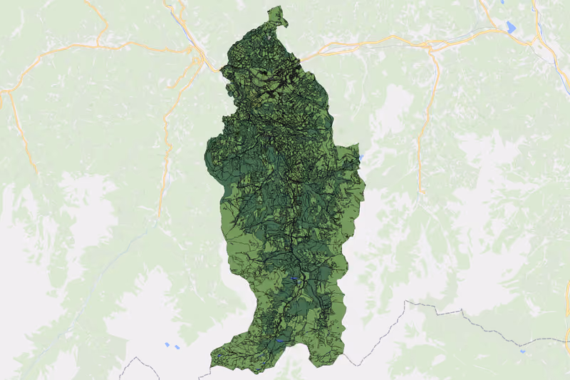 Kartenvorschau des Bodenverbrauchs der KG Westendorf