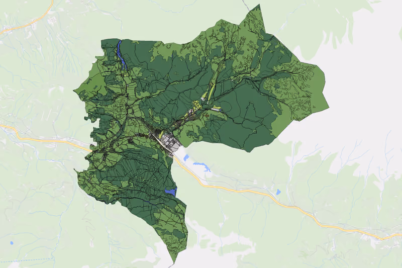 Kartenvorschau des Bodenverbrauchs der KG Hochfilzen