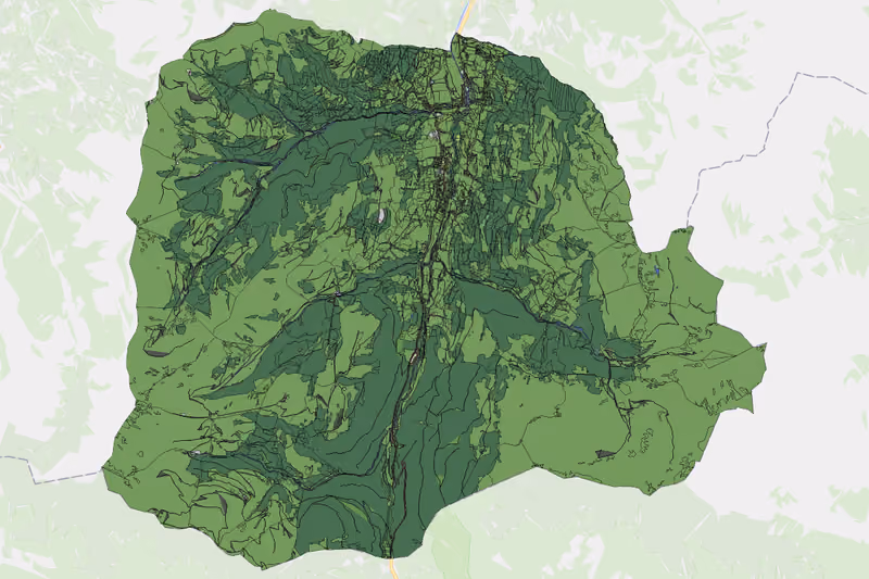 Kartenvorschau des Bodenverbrauchs der KG Jochberg