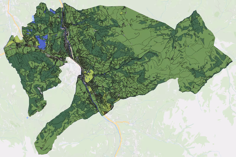 Kartenvorschau des Bodenverbrauchs der KG Kitzbühel Land