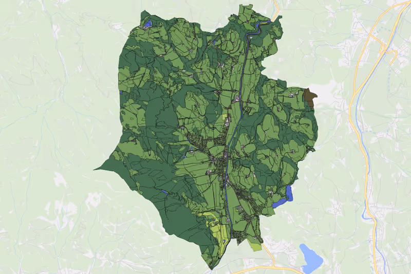 Kartenvorschau des Bodenverbrauchs der KG Reith bei Kitzbühel
