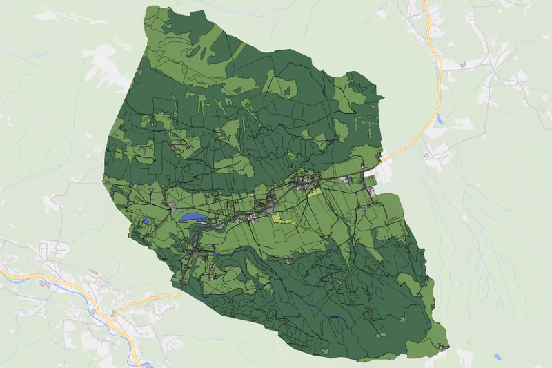 Kartenvorschau des Bodenverbrauchs der KG St. Jakob
