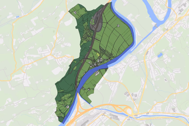 Kartenvorschau des Bodenverbrauchs der KG Angath