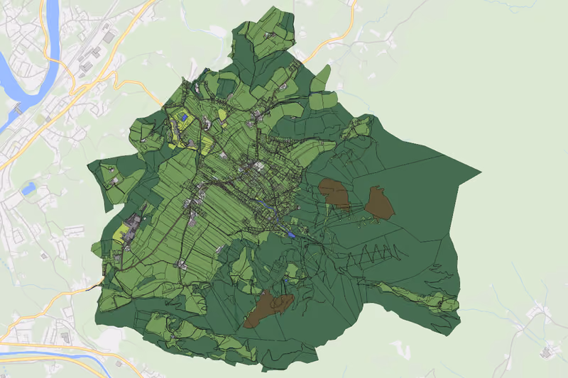 Kartenvorschau des Bodenverbrauchs der KG Häring