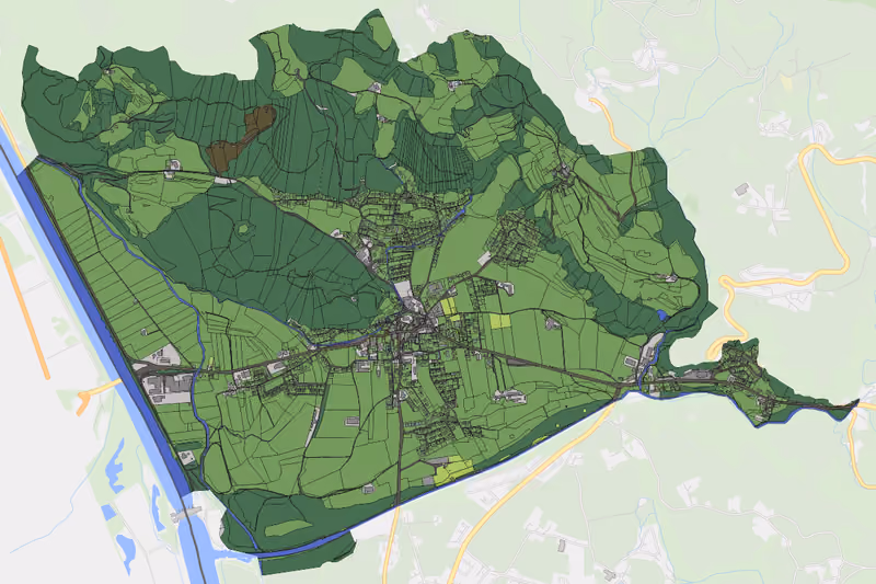 Kartenvorschau des Bodenverbrauchs der KG Niederndorf
