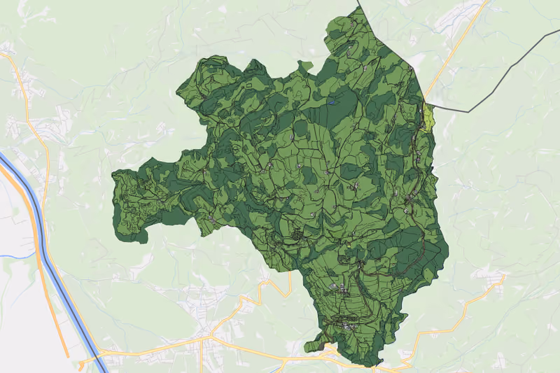 Kartenvorschau des Bodenverbrauchs der KG Niederndorferberg