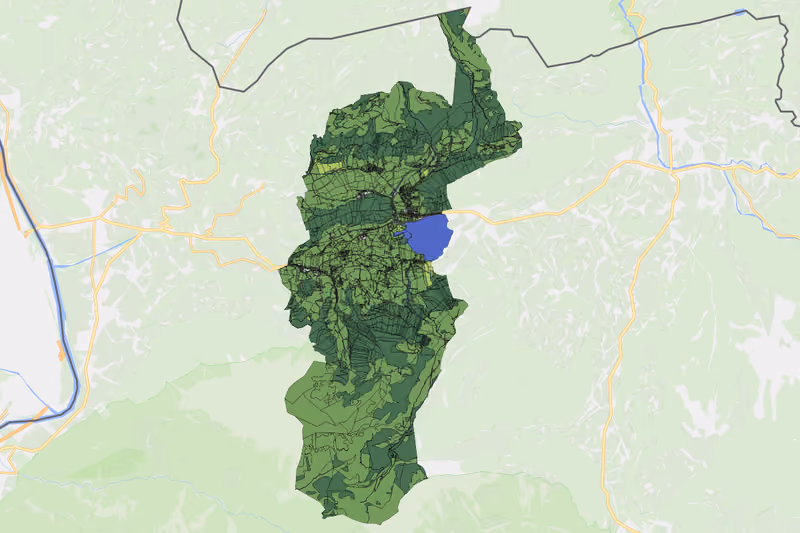 Kartenvorschau des Bodenverbrauchs der KG Walchsee