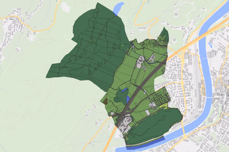 Kartenvorschau des Bodenverbrauchs der KG Morsbach