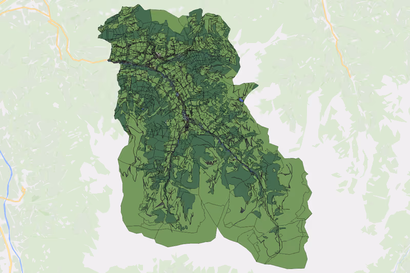 Kartenvorschau des Bodenverbrauchs der KG Alpbach