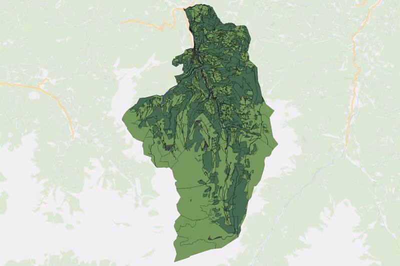 Kartenvorschau des Bodenverbrauchs der KG Auffach