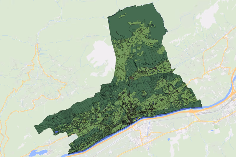 Kartenvorschau des Bodenverbrauchs der KG Breitenbach