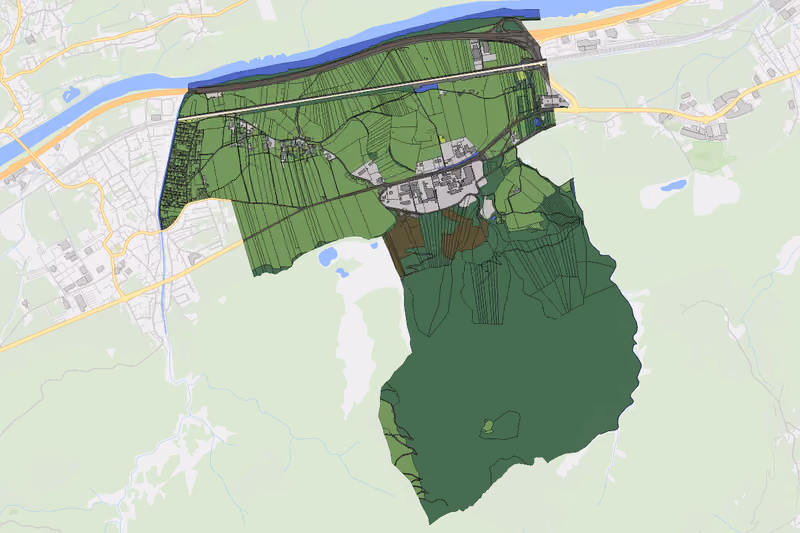 Kartenvorschau des Bodenverbrauchs der KG Liesfeld
