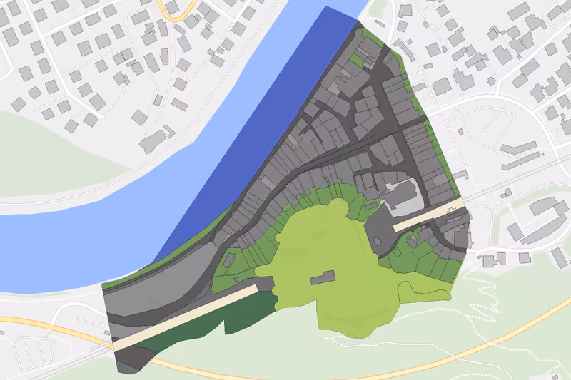 Kartenvorschau des Bodenverbrauchs der KG Rattenberg
