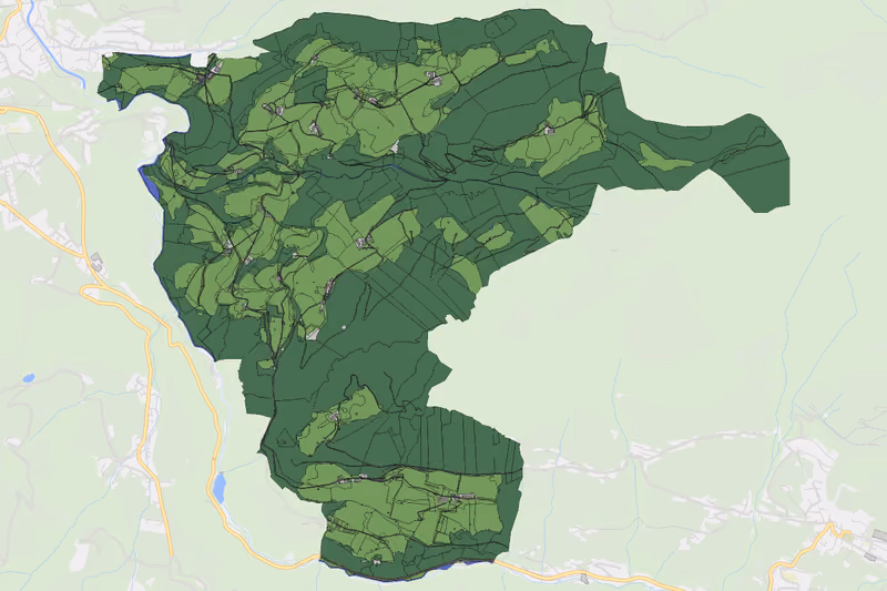Kartenvorschau des Bodenverbrauchs der KG Scheffach