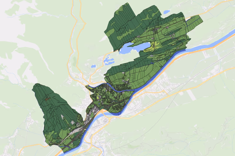 Kartenvorschau des Bodenverbrauchs der KG Voldöpp