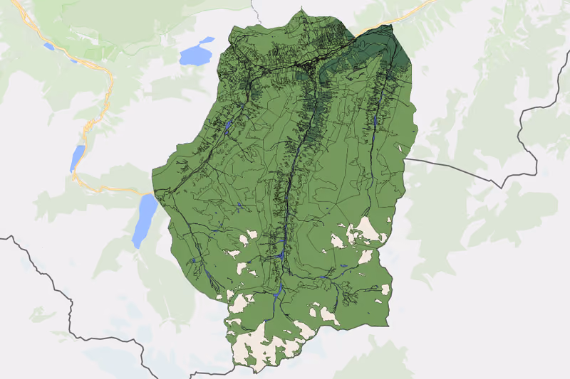 Kartenvorschau des Bodenverbrauchs der KG Galtür