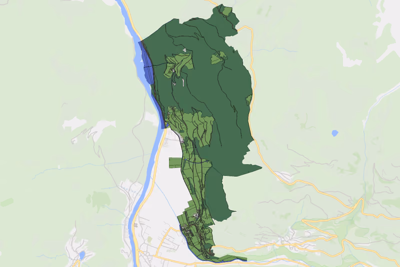 Kartenvorschau des Bodenverbrauchs der KG Faggen