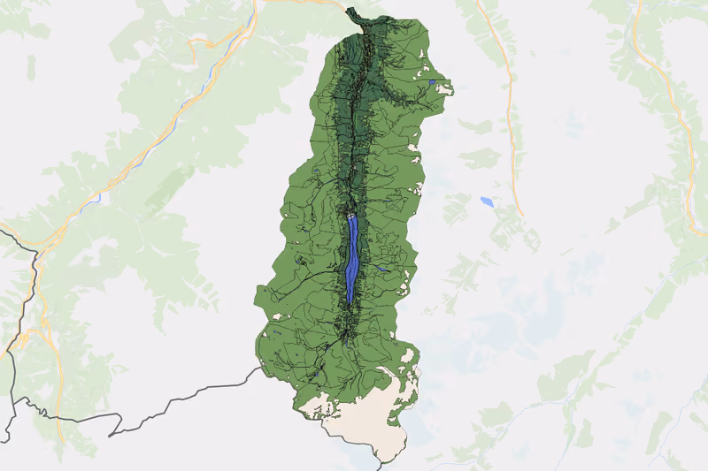 Kartenvorschau des Bodenverbrauchs der KG Kaunertal