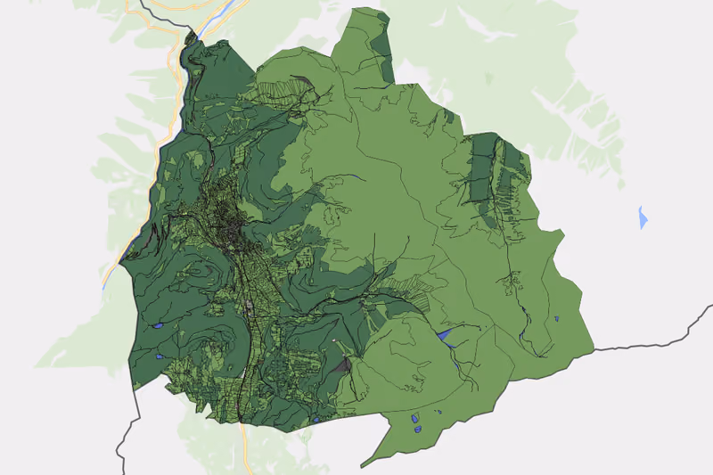 Kartenvorschau des Bodenverbrauchs der KG Nauders I