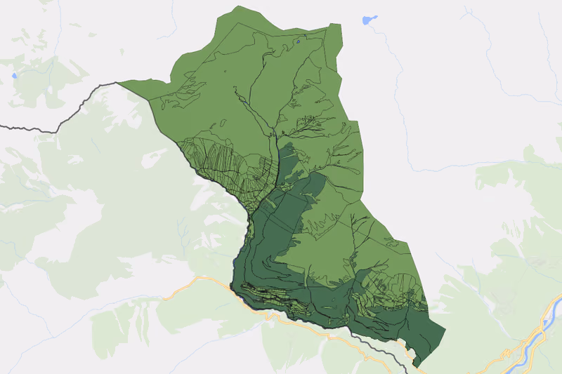 Kartenvorschau des Bodenverbrauchs der KG Spiss