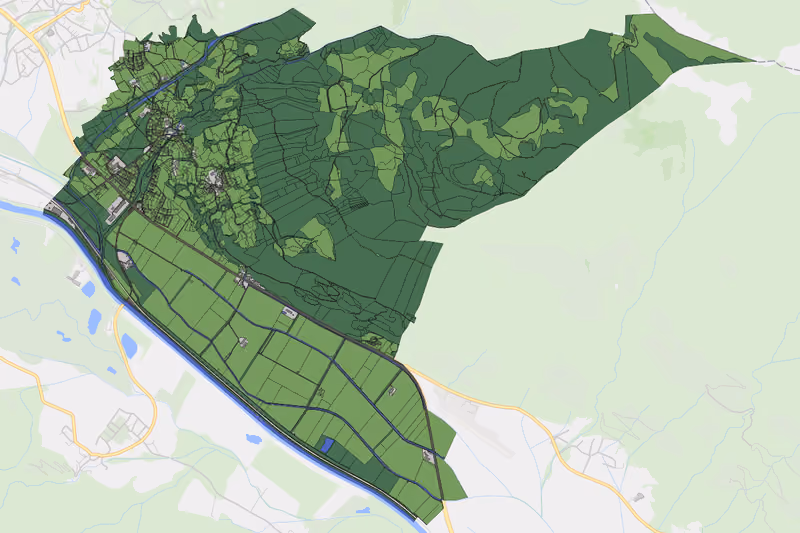 Kartenvorschau des Bodenverbrauchs der KG Görtschach-Gödnach