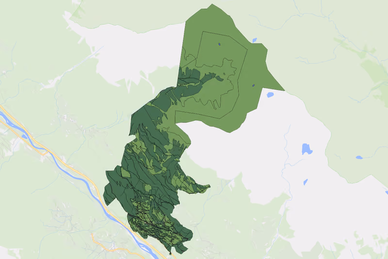 Kartenvorschau des Bodenverbrauchs der KG Gwabl