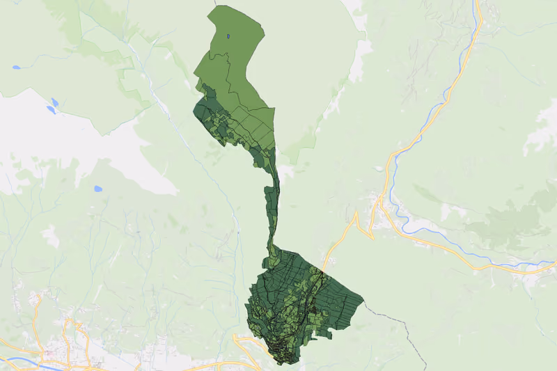 Kartenvorschau des Bodenverbrauchs der KG Iselsberg