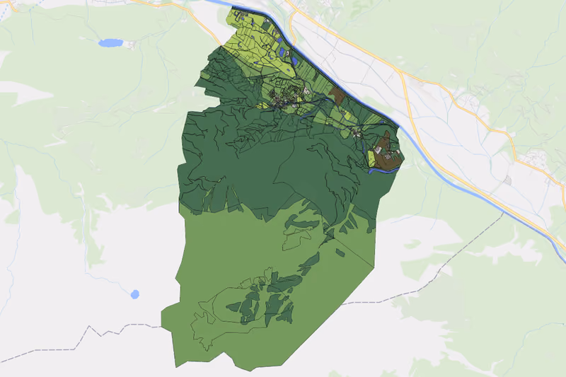 Kartenvorschau des Bodenverbrauchs der KG Lavant