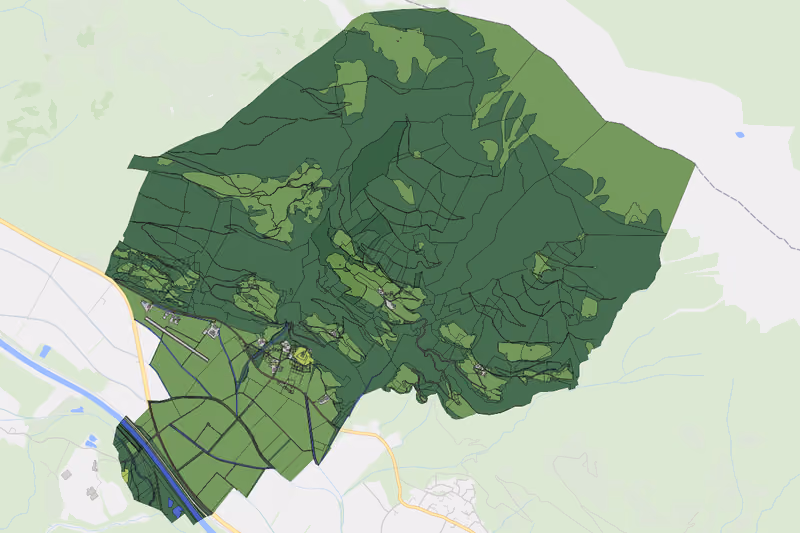 Kartenvorschau des Bodenverbrauchs der KG Lengberg