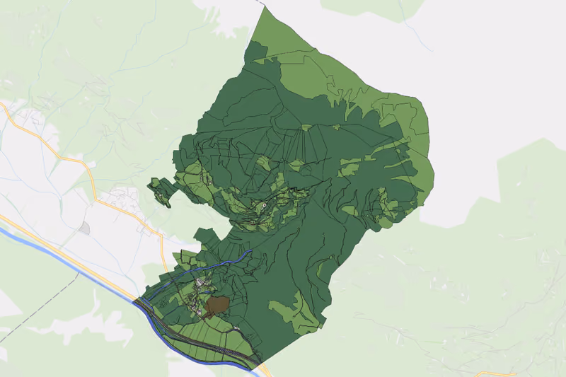 Kartenvorschau des Bodenverbrauchs der KG Nörsach