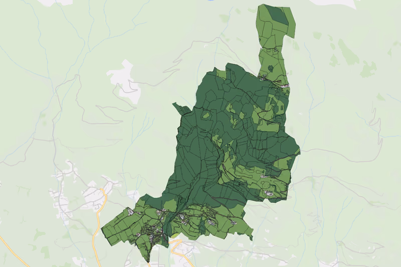 Kartenvorschau des Bodenverbrauchs der KG Obergaimberg