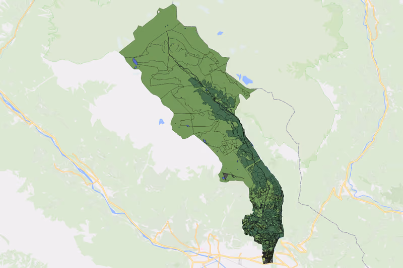 Kartenvorschau des Bodenverbrauchs der KG Obernußdorf