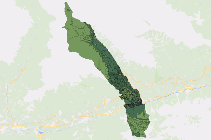 Kartenvorschau des Bodenverbrauchs der KG Ried in Anras