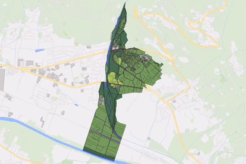 Kartenvorschau des Bodenverbrauchs der KG Stribach