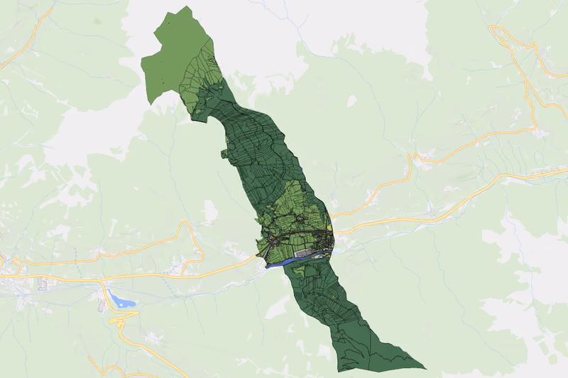 Kartenvorschau des Bodenverbrauchs der KG Abfaltersbach