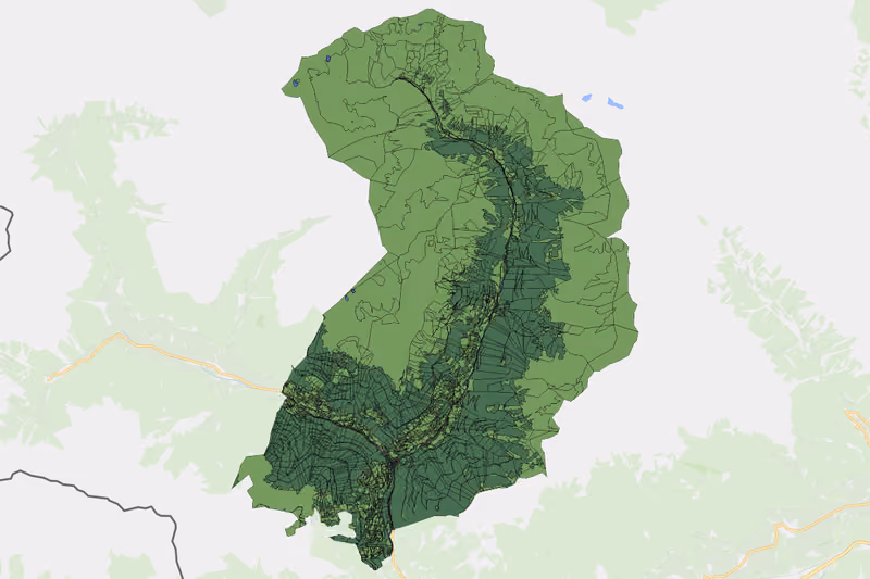 Kartenvorschau des Bodenverbrauchs der KG Außervillgraten