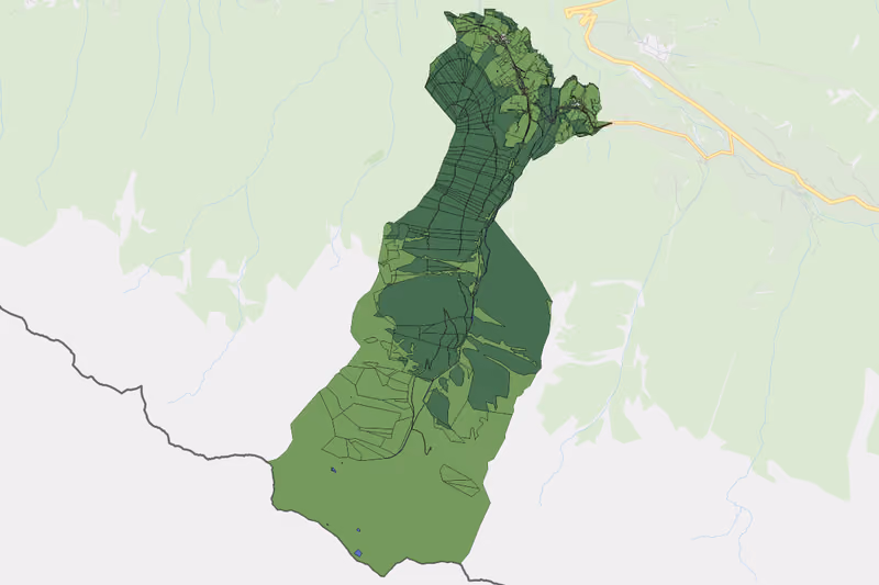 Kartenvorschau des Bodenverbrauchs der KG Hollbruck
