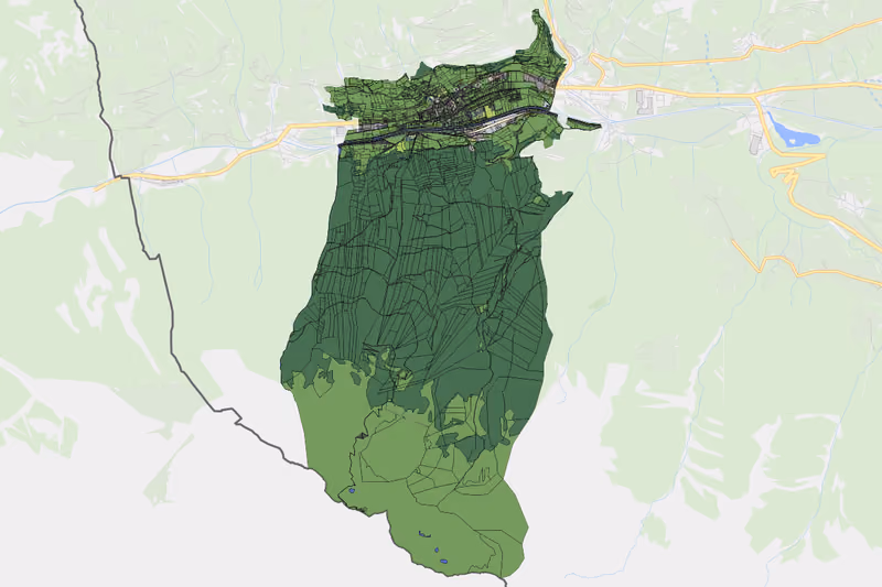 Kartenvorschau des Bodenverbrauchs der KG Sillian