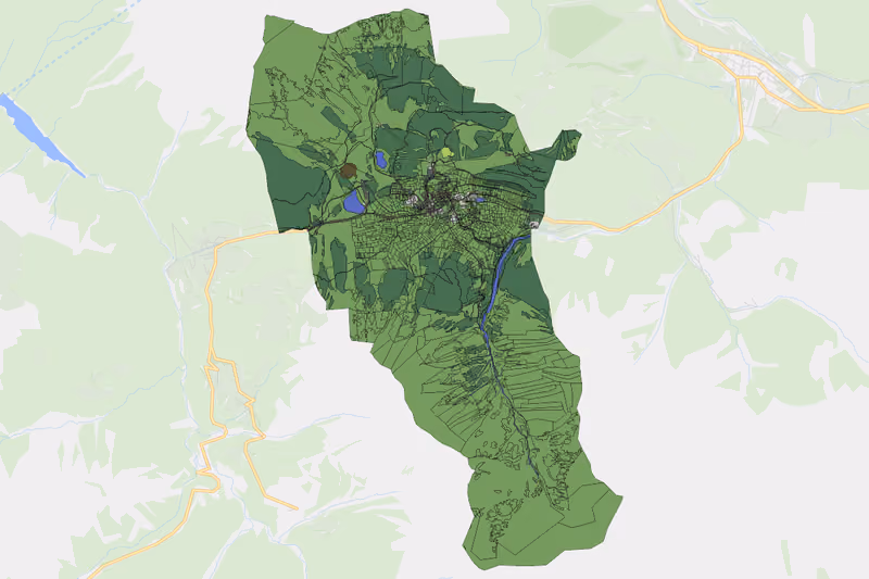 Kartenvorschau des Bodenverbrauchs der KG Berwang