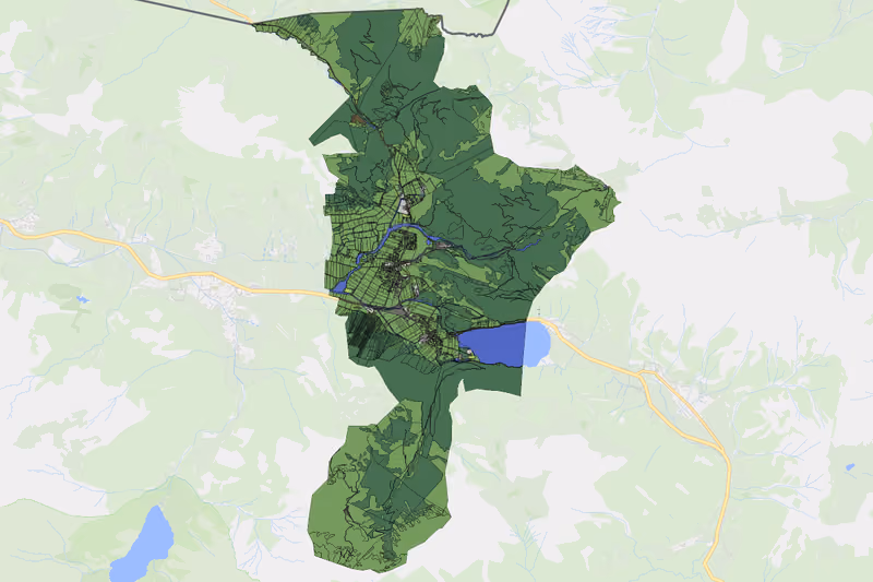 Kartenvorschau des Bodenverbrauchs der KG Grän