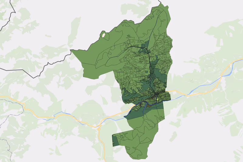 Kartenvorschau des Bodenverbrauchs der KG Holzgau