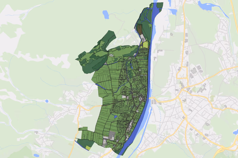 Kartenvorschau des Bodenverbrauchs der KG Lechaschau