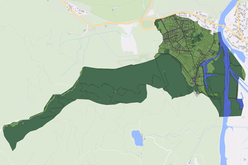Kartenvorschau des Bodenverbrauchs der KG Oberletzen